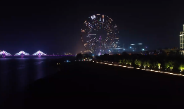 南昌之星夜间夜景航拍短视频素材