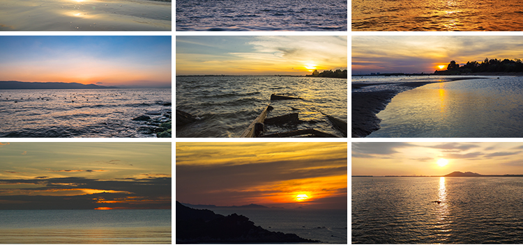 实拍海上日出日落夕阳黄昏太阳朝阳海面地平线LED背景短视频素材插图11
