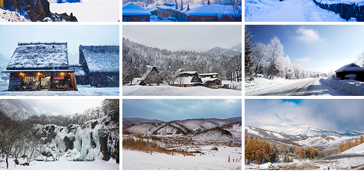 冬天冬季雪景房屋子宽屏雪山树林白雪地自然风景高清合成图片素材插图11