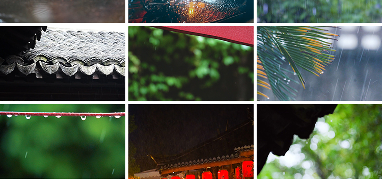 雨天雨滴下雨屋檐水滴落空镜情感孤独唯美意境禅意禅心短视频素材插图11