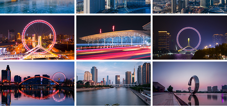 天津城市地标建筑夜景风光摄影旅游景点高楼大厦抖音图片设计素材插图11
