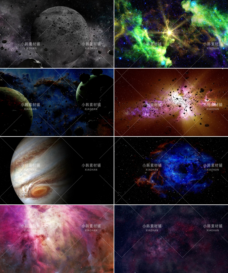 宇宙太空浩瀚星云行星陨石银河星球效果动画AE合成PR特效视频素材插图11