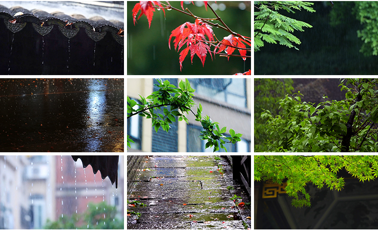 雨天雨滴下雨屋檐水滴落空镜情感孤独唯美意境禅意禅心短视频素材插图12