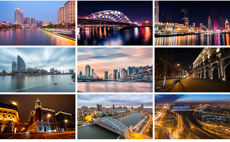 天津城市地标建筑夜景风光摄影旅游景点高楼大厦抖音图片设计素材插图12