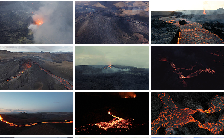 火山喷发岩浆飞溅冒烟雾火山口活火山坑爆发熔岩流动实拍视频素材插图11