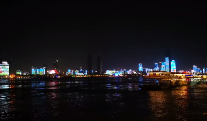 武汉深夜江滩夜景短视频素材
