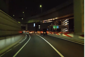 夜晚高架桥开车视频素材