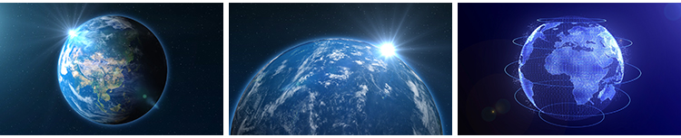 宇宙太空地球转动旋转蓝色科技新闻联播舞台LED背景动态视频素材插图9
