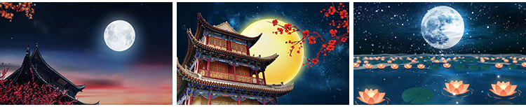 中秋节古典月亮月色月光圆月明月水墨中国风LED舞台背景视频素材插图9