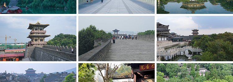 湖北襄阳城市地标建筑旅游景区景观风光唐城古城航拍高清视频素材插图9