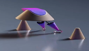 C4D创建模型轮滑越过障碍物视频素材