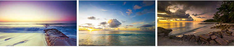 大海沙滩海景海滩海水浪花海浪黄昏夕阳照射海洋岸边风景图片素材插图6