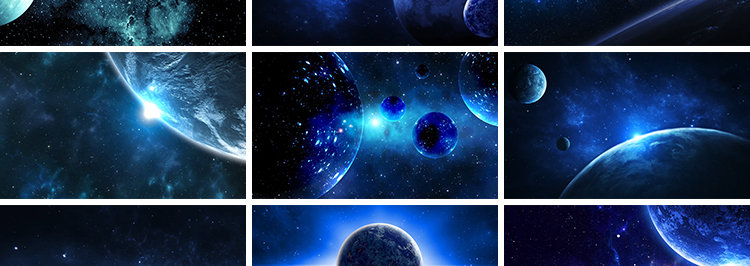 星空星球地球宇宙太空银河粒子科幻梦幻科技蓝色舞台led视频素材插图6