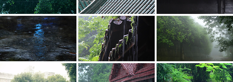 雨天雨滴下雨屋檐水滴落空镜情感孤独唯美意境禅意禅心短视频素材插图6