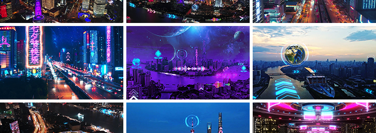 赛博朋克炫酷科幻科技未来城市霓虹灯夜景酒吧店led背景素材视频插图6