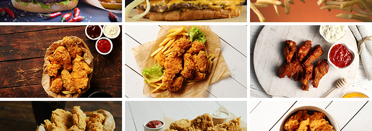 汉堡薯条炸鸡热狗香肠鸡翅鸡腿抖音快手自媒体美食剪辑短视频素材插图6