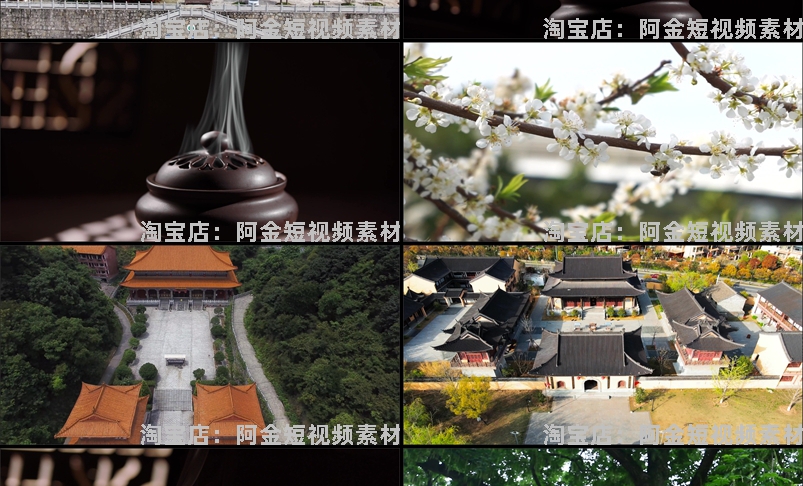 4K寺庙寺院禅意古风古寺古庙香炉意境屋檐佛像风景抖音短视频素材插图4