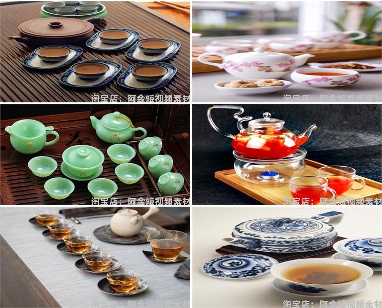 茶杯茶壶茶具茶盘茶器茶文化茶叶茶业绿幕虚拟直播背景图片素材插图6