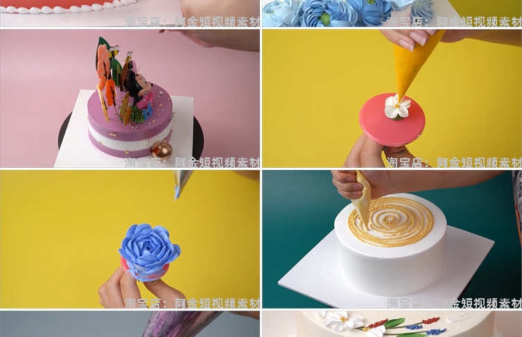 蛋糕裱花甜品美食制作解压视频高清横屏自媒体小说推文素材引流插图5