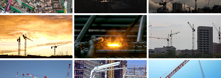 城市建设塔吊房地产工人施工地现场建筑工程航拍延时实拍视频素材插图6