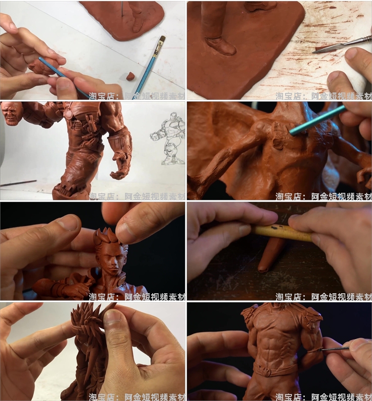 泥人制作手艺创意手工diy高清横屏国外解压视频小说推文素材引流插图5