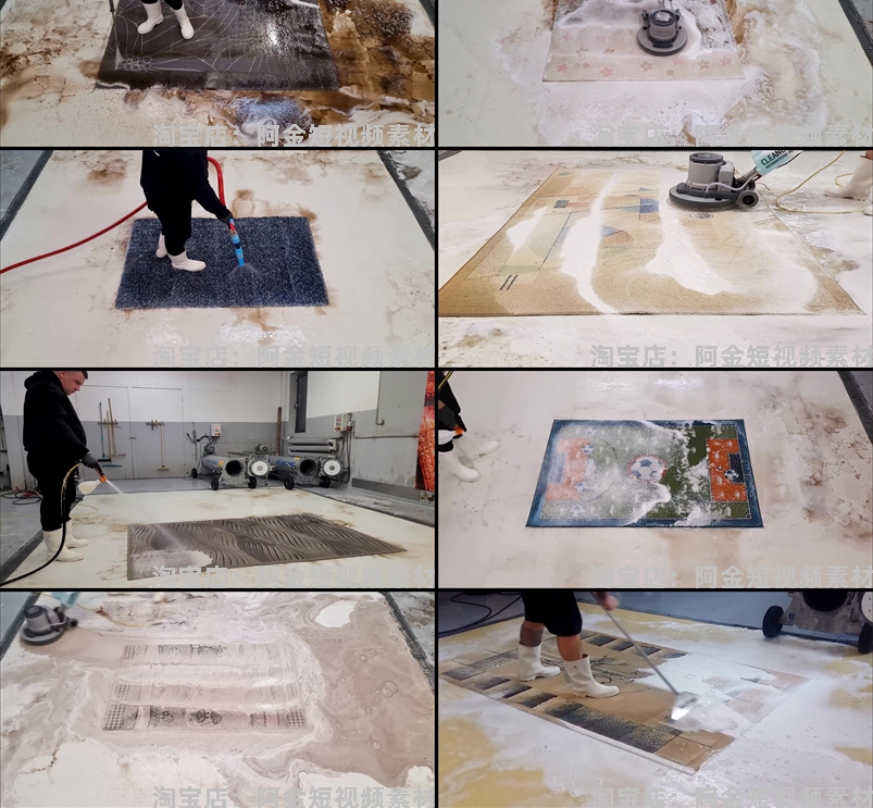 清洗地毯毛毯横屏国外高清解压直播小说推文素材无水印短视频引流插图4
