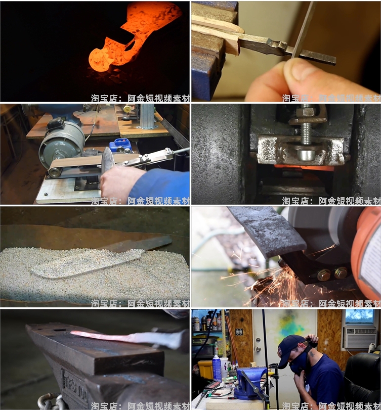 铁匠打铁铸造手艺手工diy高清横屏国外解压视频小说推文素材引流插图3