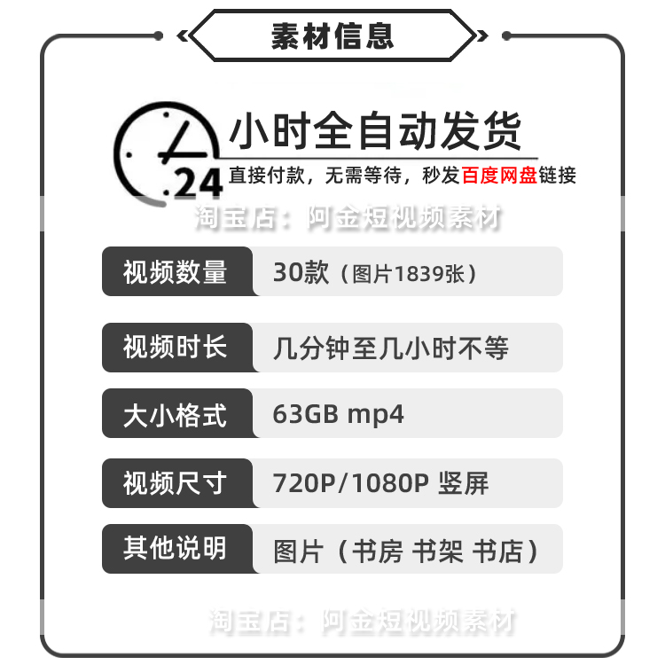 图书仓库清仓打包发货视频卖书店图书馆绿幕抖音无人直播背景素材插图1