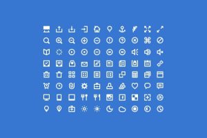80个小图标素材（PSD+图标字体）
