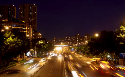 福州夜晚道路车流夜景短视频素材