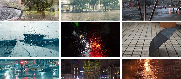 夜晚城市街道下雨窗户雨滴落孤独情感雨天路人行人雨后短视频素材插图7