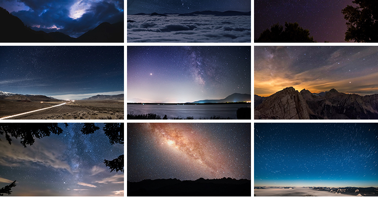 星空银河夜晚星星自然美景天文天空夜空夜景繁星点点星轨视频素材插图7