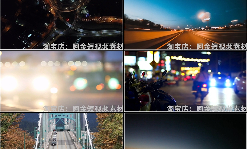 高清车流视频素材城市街道交通夜景色开汽车焦外虚化剪辑延时摄影插图6