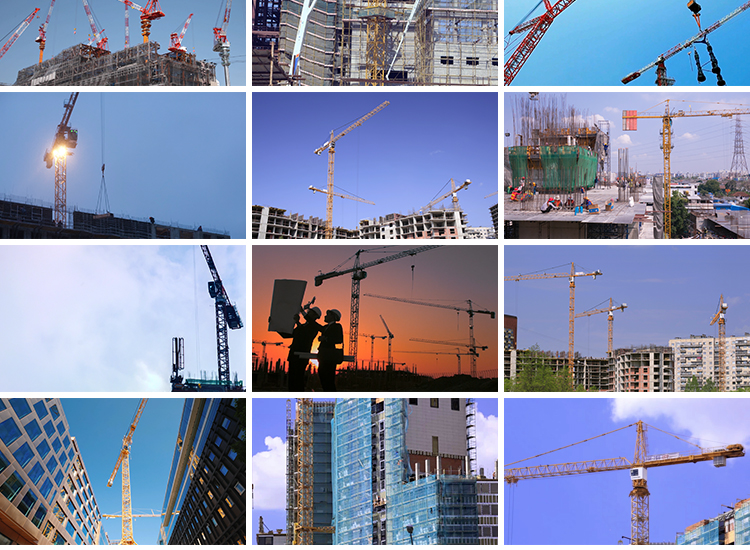 城市建设塔吊房地产工人施工地现场建筑工程航拍延时实拍视频素材插图7