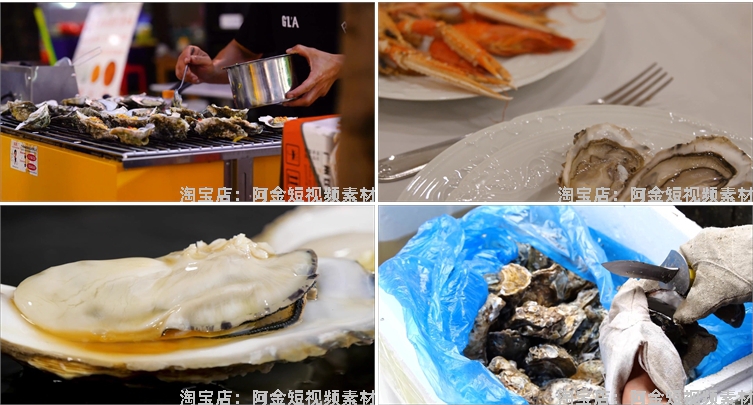 生蚝海蛎子夜宵生活烧烤炭烤美食短视频自媒体高清实拍素材剪辑插图7
