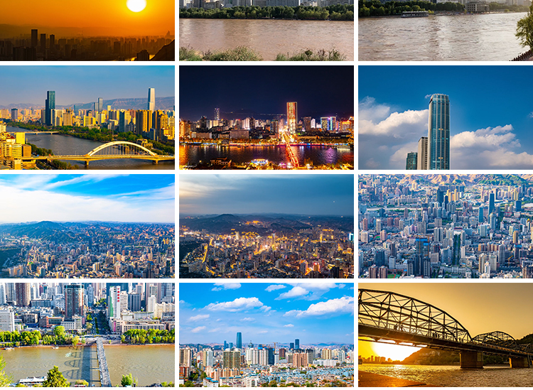 甘肃兰州城市建筑地标风景点旅游航拍风光黄河大桥夜景短视频素材插图7