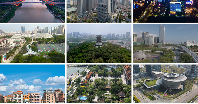 广东佛山城市地标CBD顺德夜景航拍延时摄影宣传体育中心视频素材插图7