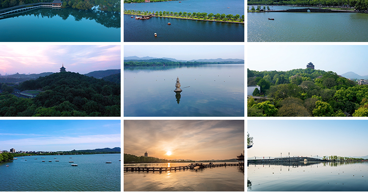 杭州西湖旅游风景点风光雷峰塔夕阳航拍延时高清实拍剪辑视频素材插图7