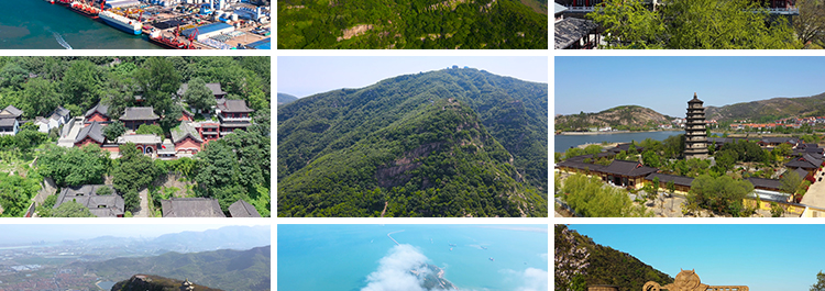 连云港海港集装箱港口码头城市建筑风光花果山旅游风景点视频素材插图7