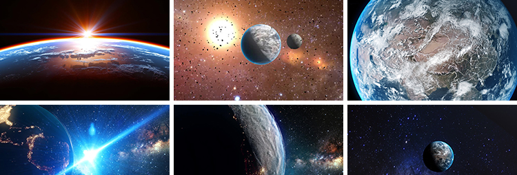 地球俯冲推进穿梭穿越云层白云开场片头转场动画LED背景视频素材插图5