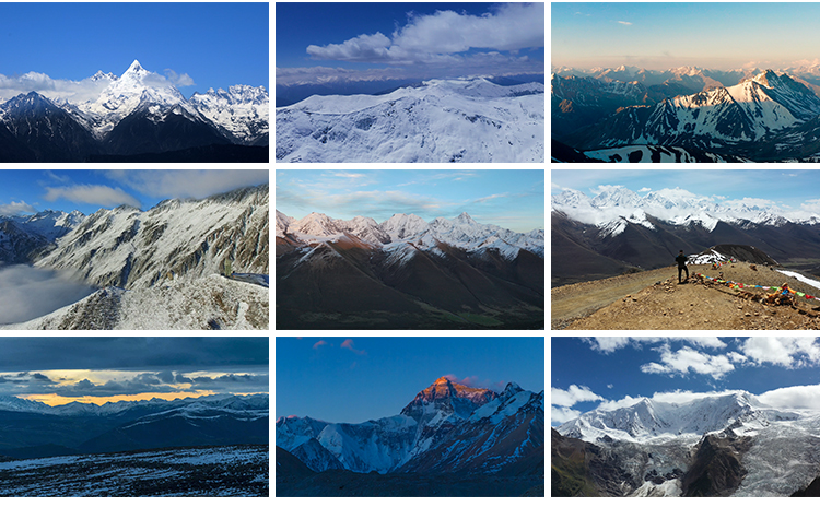 雪山风景航拍风光西藏川西旅游景点山脉自然美景高清实拍视频素材插图5