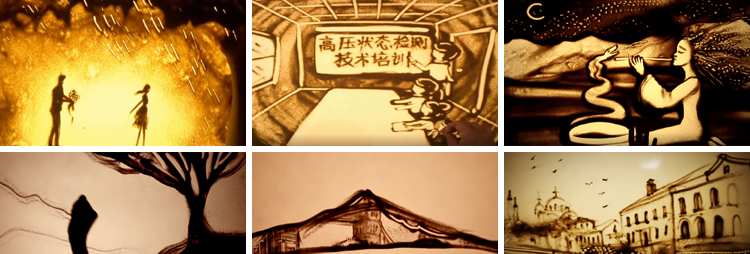 减压解压沙画艺术手工艺人沙瓶创意思维横竖版抖音高清短视频素材插图5