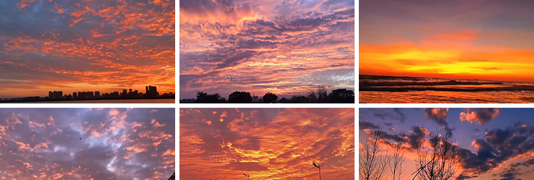 唯美天空治愈系夕阳晚霞日出日落黄昏云彩变幻流动抖音短视频素材插图5