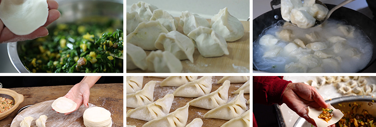 包饺子煮饺子水饺冬至过年和面调饺子馅美食特写高清实拍视频素材插图5