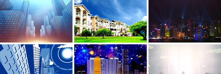 城市街道夜景卡通高楼大厦建筑演出舞台LED屏幕背景动态视频素材插图5