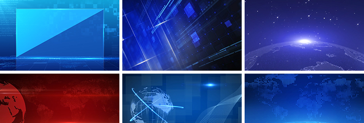 3D虚拟场景演播室演播厅科技新闻直播间主持主播包装背景视频素材插图5