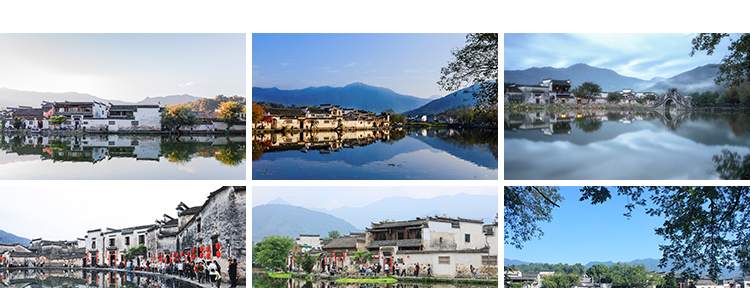 安徽宏村古村落旅游风景观古风徽派徽州乡村古镇建筑风光图片素材插图5