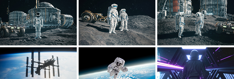 航天宇航太空人科幻宇宙飞船科技航空宇航员科学探索背景视频素材插图5