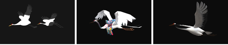 白色仙鹤飞鹤群鹤飞翔带alpha透明通道ae_pr后期合成特效视频素材插图6
