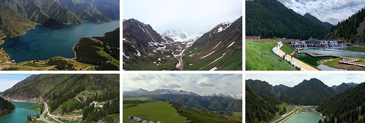 新疆天山风光天池景区湖泊雪山风景点山脉云海森林高清短视频素材插图5